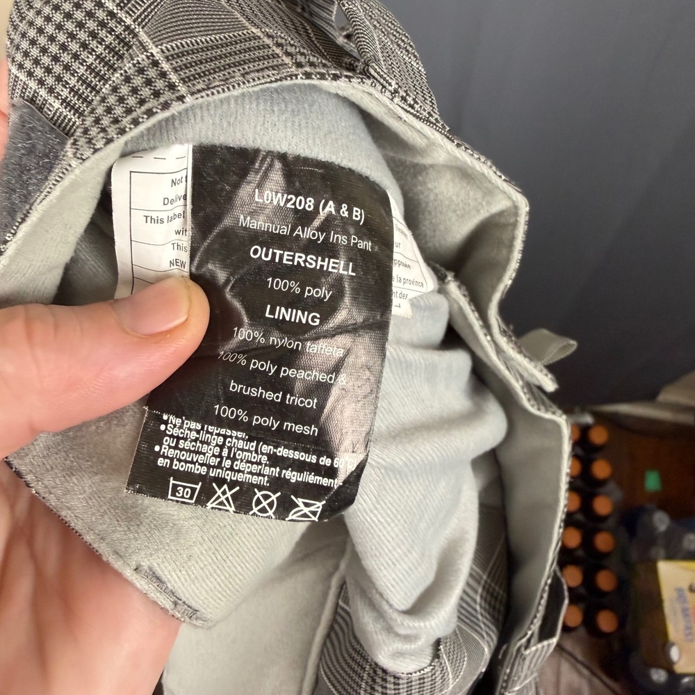 686 Mannual Snow Pants Mens Medium Grey Plaid infiDRY 10k Waterproof Cargo - Picture 9 of 11